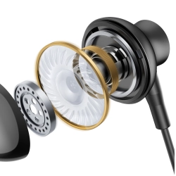 JOYROOM 6941237162762 Zestaw słuchawkowy słuchawki douszne USB-C kabel 1.2m czarne