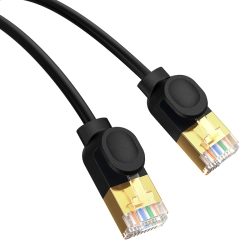 BASEUS 6932172637163 Szybki cienki kabel sieciowy RJ45 cat. 7 10Gbps 5m czarny