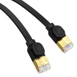 BASEUS 6932172637255 Szybki cienki kabel sieciowy RJ45 cat. 7 10Gbps 2m czarny