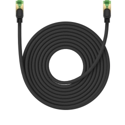BASEUS 6932172646752 Szybki kabel sieciowy LAN RJ45 cat.8 40Gbps pleciony 10m czarny