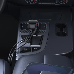 BASEUS 6932172641641 Ładowarka samochodowa z USB-C i ze zwijanym kablem USB-C iPhone 60W czarny
