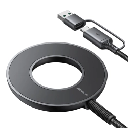 JOYROOM 6956116756796 Bezprzewodowa ładowarka magnetyczna 15W z kablem USB / USB-C czarna