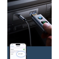 JOYROOM 6956116756789 Samochodowy bezprzewodowy odbiornik nadajnik Audio USB AUX TF Card JR-CB7 szary