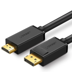 UGREEN 6957303812028 Kabel przewód jednokierunkowy z DisplayPort na HDMI 4K 30Hz 32 AWG 2 m czarny