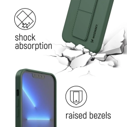 WOZINSKY 9145576226612 Silikonowe etui z podstawką etui Samsung Galaxy A72 4G Kickstand Case miętowe