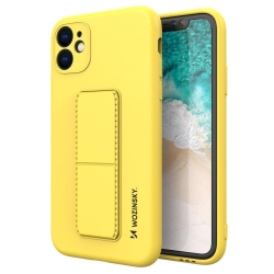 WOZINSKY 9145576226803 Silikonowe etui z podstawką etui Samsung Galaxy A32 4G Kickstand Case żółte