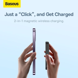 BASEUS 6932172626105 Powerbank z bezprzewodową ładowarką 20W z MagSafe i USB-C czarny