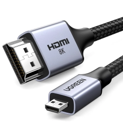 UGREEN 6941876215171 Kabel przewód przejściówka micro HDMI - HDMI 2.1 8K 2m szary