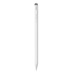 BASEUS 6932172636746 Aktywny rysik stylus Apple Smooth Writing 2 ze wskaźnikiem LED + kabel USB-C biały