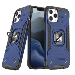 WOZINSKY 9145576265604 Etui pancerny pokrowiec do iPhone 14 Pro Max uchwyt magnetyczny Ring Armor niebieski