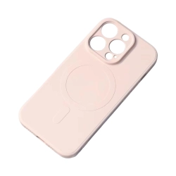 HURTEL 9145576279823 Silikonowe etui z MagSafe do iPhone 15 Plus Silicone Case różowe