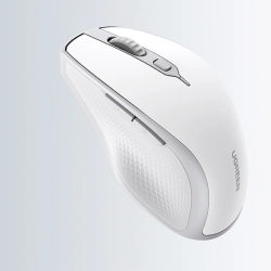 UGREEN 6941876218059 Ergonomiczna bezprzewodowa mysz myszka do komputera MU101 Bluetooth 2.4 GHz biała