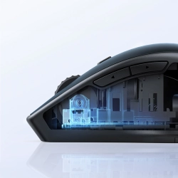 UGREEN 6941876218073 Ergonomiczna bezprzewodowa mysz myszka do komputera MU101 Bluetooth 2.4 GHz niebieska