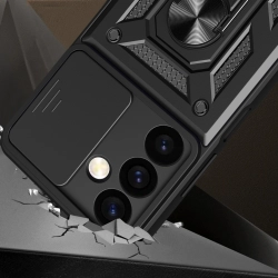 HURTEL 9145576285060 Etui z osłoną na aparat do Samsung Galaxy S24 Hybrid Armor Camshield czarne