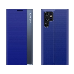 HURTEL 9145576284377 Etui pokrowiec do Samsung S24 Ultra z magnetyczą klapką New Sleep View Case niebieskie