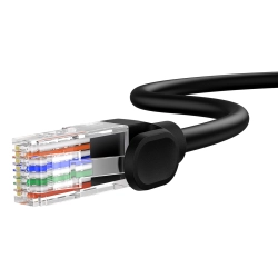 BASEUS 6932172637026 Kabel przewód sieciowy Ethernet Cat 5 RJ-45 1000Mb/s skrętka 3m czarny