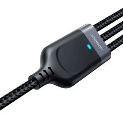JOYROOM 6956116758608 3w1 Kabel przewód USB-A - iPhone Lightning USB-C microUSB Multi-Use 1.2m czarny