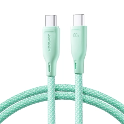 JOYROOM 6941237110206 Kabel przewód USB-C 60W szybki transfer Multi-Color Series 1m zielony