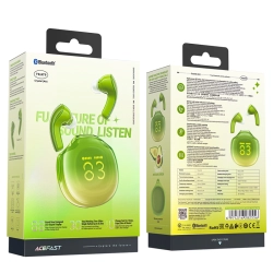 ACEFAST 6974316282556 Słuchawki bezprzewodowe T9 Bluetooth 5.3 douszne USB-C zielone