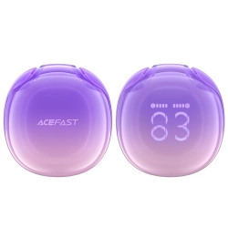 ACEFAST 6974316282563 Słuchawki bezprzewodowe T9 Bluetooth 5.3 douszne USB-C fioletowe