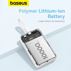 BASEUS 6932172642693 Mini Powerbank MagSafe 10000mAh 20W z kablem Lightning do iPhone 0.3m biały
