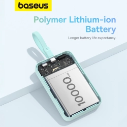 BASEUS 6932172642716 Mini Powerbank MagSafe 10000mAh 20W z kablem Lightning do iPhone 0.3m niebieski