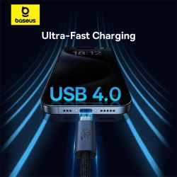 BASEUS 6932172648817 Kabel przewód USB-C - USB-C 240W PD 8K 60Hz 40Gb/s 1m czarny