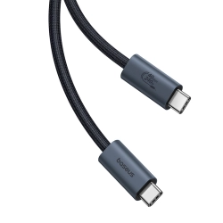 BASEUS 6932172648817 Kabel przewód USB-C - USB-C 240W PD 8K 60Hz 40Gb/s 1m czarny