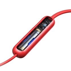 JOYROOM 6956116737214 Sportowe słuchawki bezprzewodowe Bluetooth 5.3 typu NeckBand czerwone