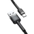 Wytrzymały elastyczny kabel przewód USB USB-C QC3.0 3A 1M czarno-szary  BASEUS 6953156278202