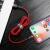 Wytrzymały elastyczny kabel przewód USB Iphone Iphone Lightning QC3.0 2.4A 0,5M czerwony  BASEUS 6953156274921