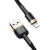 Wytrzymały elastyczny kabel przewód USB Iphone Lightning QC3.0 1.5A 2M czarno-złoty  BASEUS 6953156275034