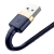 Wytrzymały nylonowy kabel przewód USB Iphone Lightning QC3.0 1.5A 2M niebieski  BASEUS 6953156290761