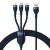 BASEUS 6932172618117 3w1 Kabel przewód do szybkiego ładowania USB-A do USB-C microUSB Lightning 66W 480Mb/s 1.2m niebies