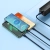 BASEUS 6932172618117 3w1 Kabel przewód do szybkiego ładowania USB-A do USB-C microUSB Lightning 66W 480Mb/s 1.2m niebieski