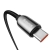 BASEUS 6953156206571 Kabel przewód USB-C z miernikiem mocy Power Delivery 100W 20V 5A 1m czarny