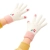 HURTEL 5907769307867 Ciepłe rękawiczki zimowe dotykowe do telefonu damskie biało-różowe