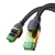 BASEUS 6932172646790 Szybki kabel sieciowy LAN RJ45 cat.8 40Gbps plecionka 2m czarny