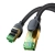 BASEUS 6932172646752 Szybki kabel sieciowy LAN RJ45 cat.8 40Gbps pleciony 10m czarny