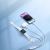 JOYROOM 6956116771294 3w1 Kabel przewód USB-A z ładowarka indukcyjną + 2x iPhone Lightning 1.2m biały