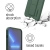 WOZINSKY 9111201941489 Silikonowe etui z podstawką etui Samsung Galaxy S21+ 5G Kickstand Case ciemno-zielone