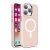 HURTEL 9145576280232 Magnetyczne etui z MagSafe do iPhone 15 Pro Max otworki pod smycz różowe