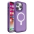 HURTEL 9145576280201 Magnetyczne etui z MagSafe do iPhone 15 Pro Max otworki pod smycz fioletowe