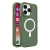 HURTEL 9145576280041 Magnetyczne etui z MagSafe do iPhone 15 otworki pod smycz zielone