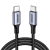UGREEN 6957303824786 Kabel przewód USB-C w oplocie 5A 480Mb/s 0.5m czarno szary
